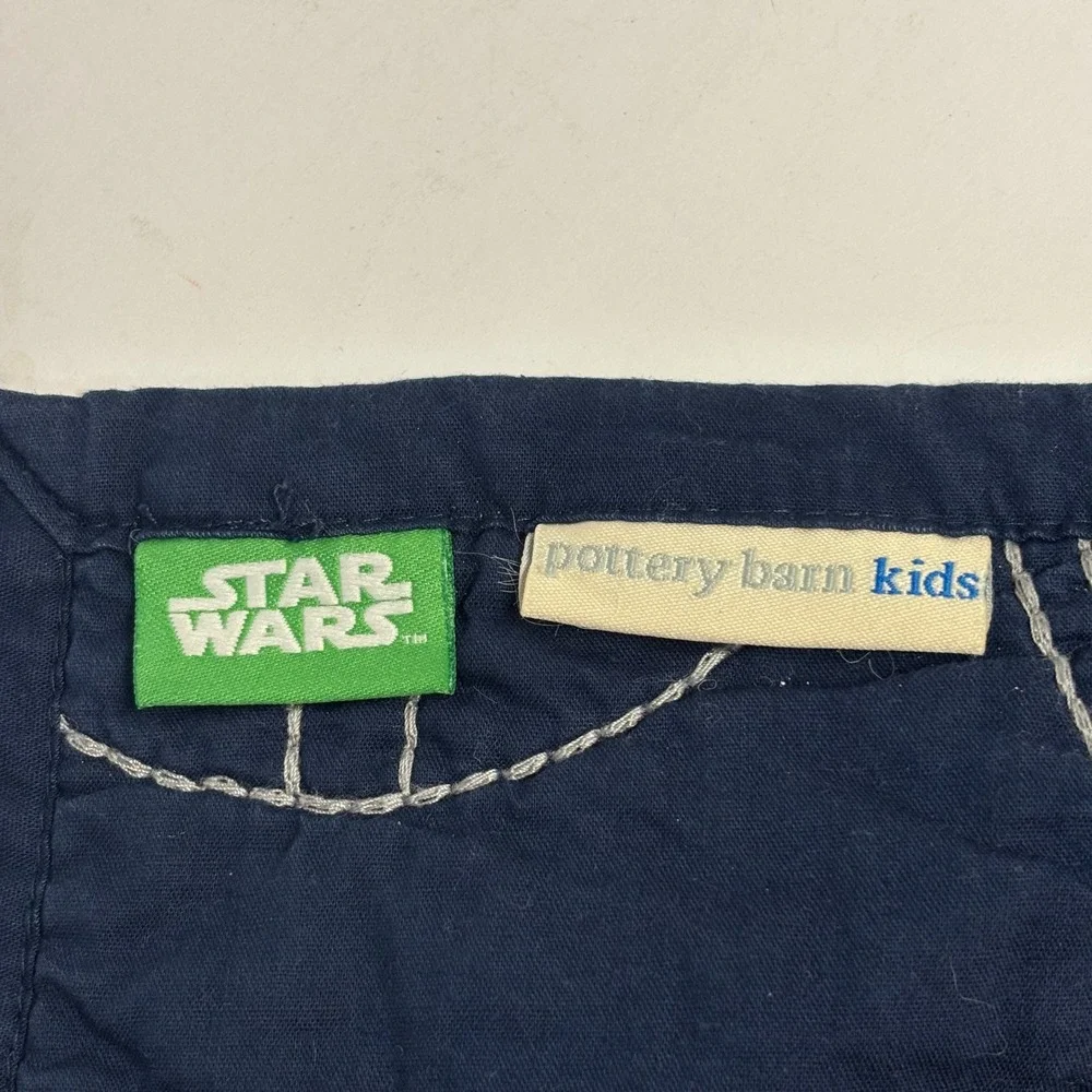 Pottery Barn Kids Star Wars Darth Vader Quilt Double Full Queen Navy Blue
